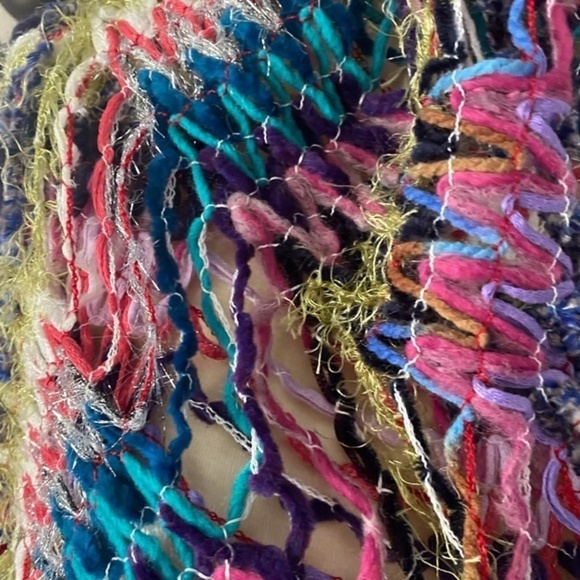 Anthropologie Crochet Multi Color Scarf - Picture 6 of 7